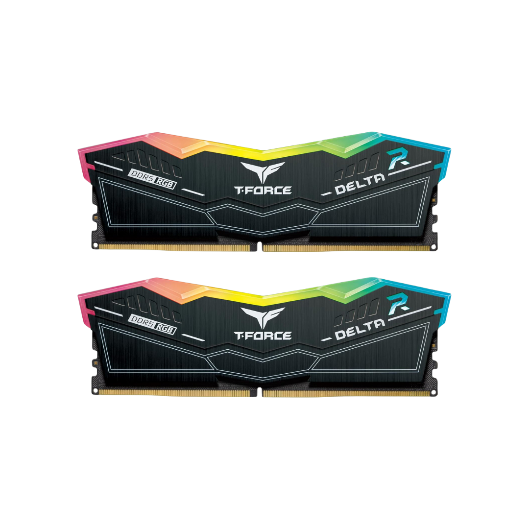 T-Force Delta RGB 32G Dual Black DDR5 6000MT/s Desktop Memory FF3D532G6000HC38GDC01