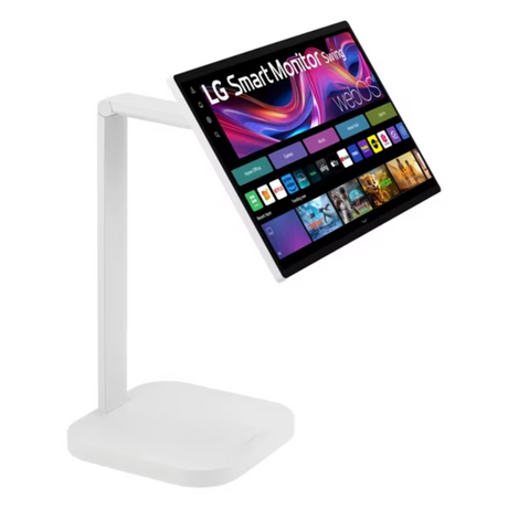 LG 32U889SA-W 32" IPS 4K UHD Touchscreen Smart Monitor Swing with Tilt, Height, Swivel, and Portrait Mode with wheels