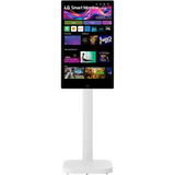 LG 32U889SA-W 32" IPS 4K UHD Touchscreen Smart Monitor Swing with Tilt, Height, Swivel, and Portrait Mode with wheels