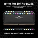 Corsair Dominator Platinum RGB 64GB 32Gx2 DDR5 6000MTs CL30 CMT64GX5M2B6000Z30