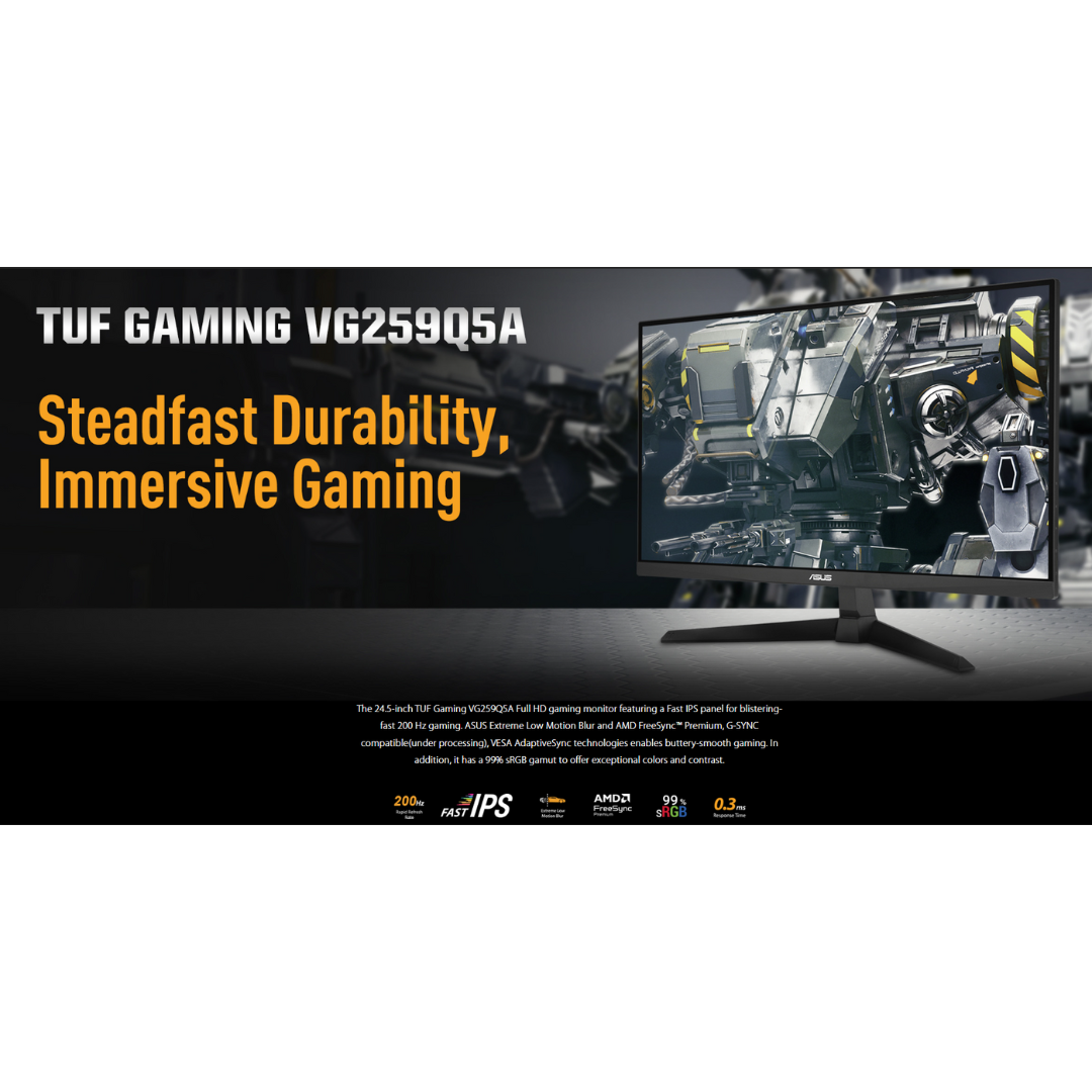 Asus TUF Gaming VG259Q5A 25" IPS 200Hz 1920x1080 Freesync Gaming Monitor