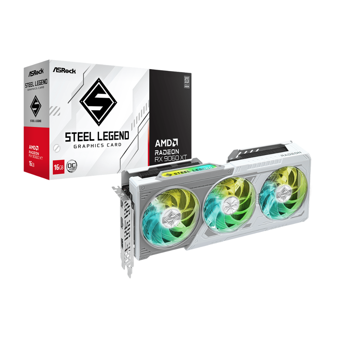 ASRock RX 9060 XT Steel Legend 16GB OC RX9060XT SL 16GO