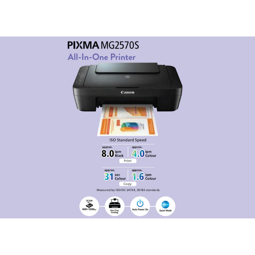 Canon Pixma MG2570s Compact All-In-One Printer