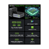 GMKtec M7 Pro NucBox Mini PC (Black) - AMD Ryzen 9 Pro 6950H | 16GB DDR4 | 1TB M.2 | AMD Radeon 680M | Windows 11 Pro