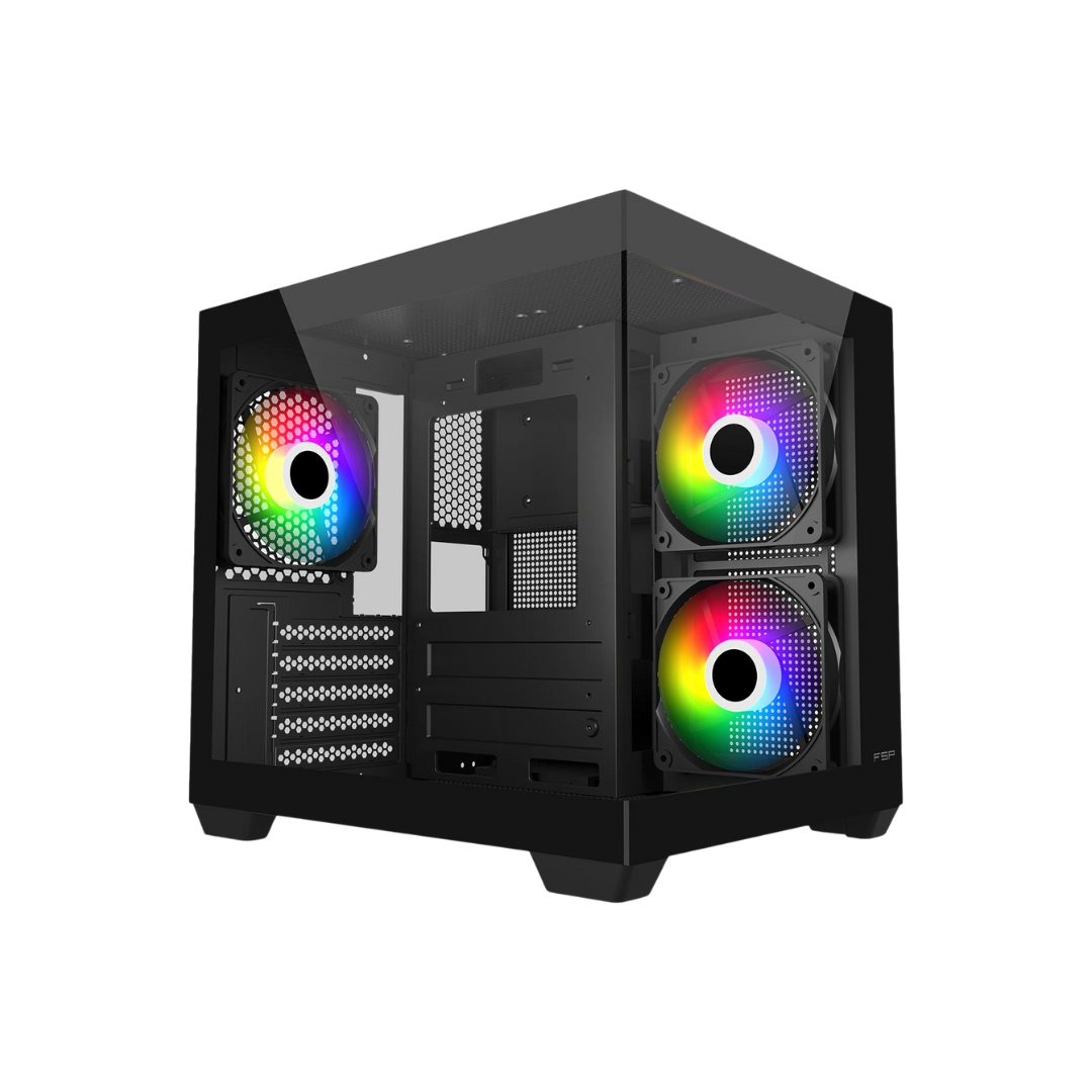 FSP S140-BA aRGB Black mATX Gaming PC Case