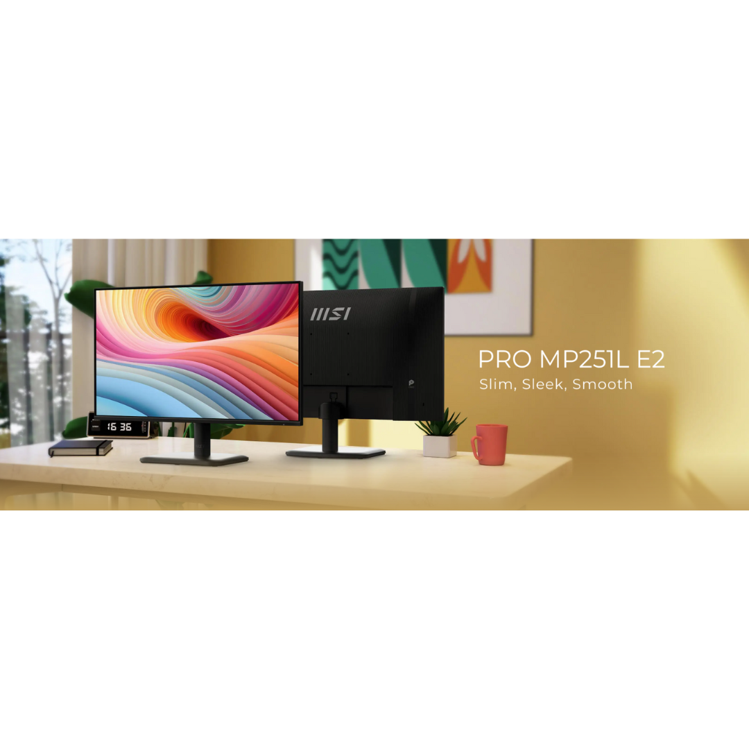 MSI Pro MP251L E2 24.5" IPS 120Hz FHD 1920x1080 1ms (MPRT) / 4ms (GTG) Adaptive-Sync Business Productivity Monitor
