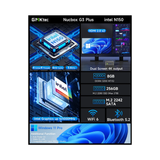 GMKtec M3 Plus NucBox Mini PC (Black) - Intel 12th Twin  Lake N150 | 8GB DDR4 | 512GB M.2 | WiFi 6 | 2.5G | Windows 11 Pro