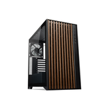 Tecware Timber L Black High Airflow ATX Wood Case TG w/ 4x120mm Fan