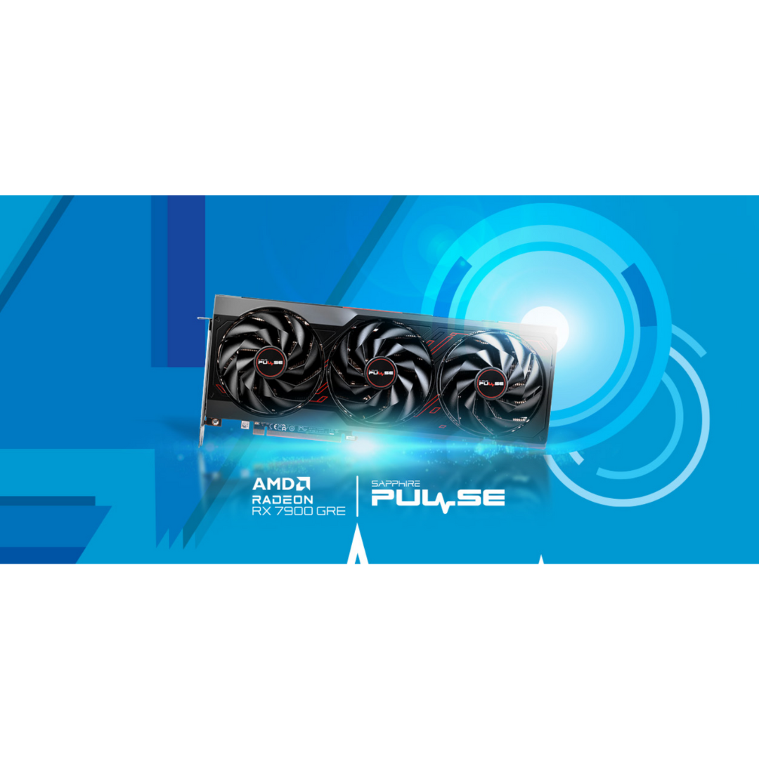 Sapphire Pulse RX 7900 GRE Gaming OC 16GB GDDR6 Graphics Card SPR-11325-04-20G Dual HDMI / Dual DP LITE