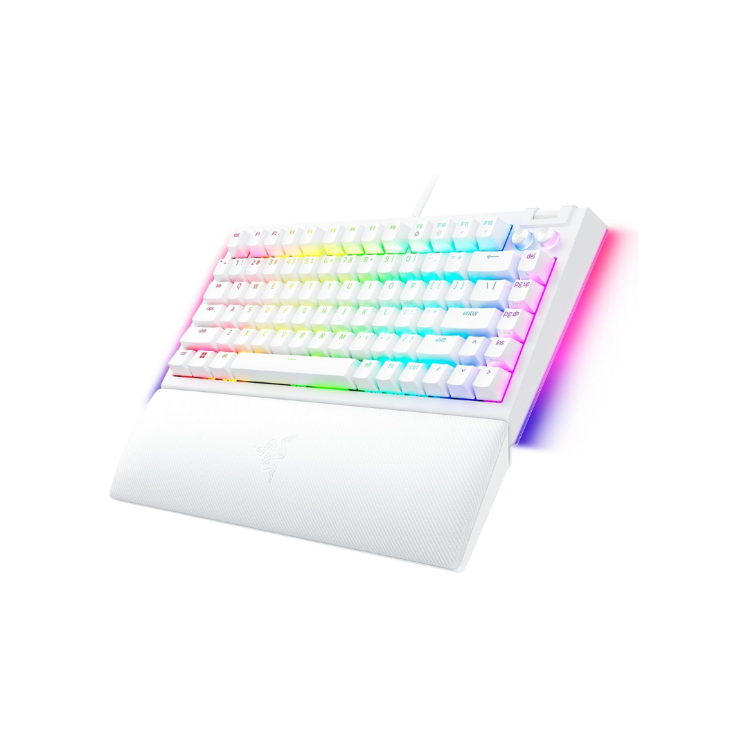 Razer Blackwidow V4 75% White Hot-Swappable Mechanical Gaming Keyboard (Tactile) RZ03-05001700-R3M1