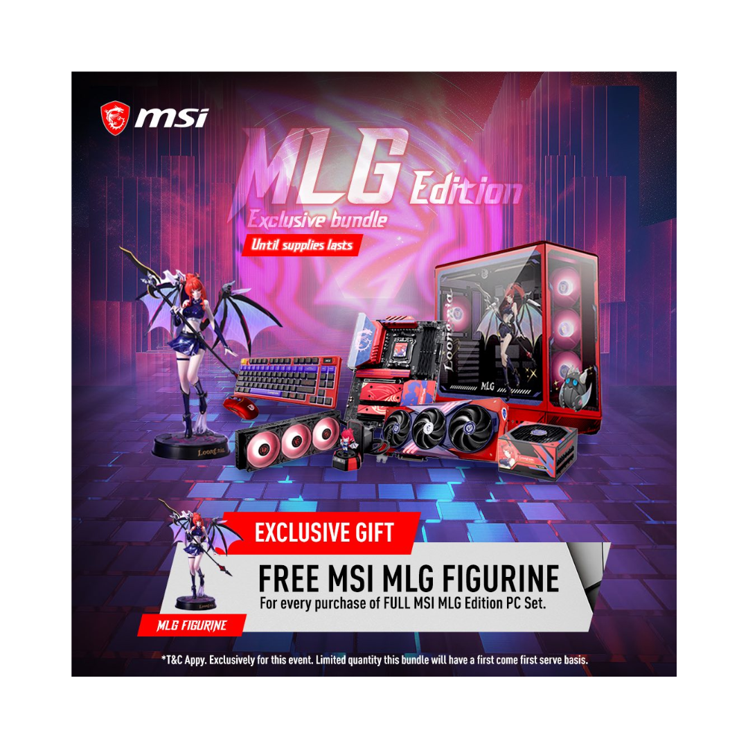 MSI MLG Edition PC Build - B850 MB | RTX 5070 Ti 16G GPU | A850GLS PSU | Coreliquid A17 AIO | PANO 130R Case | Versa Wireless Mouse | Forge TKL Wireless KB