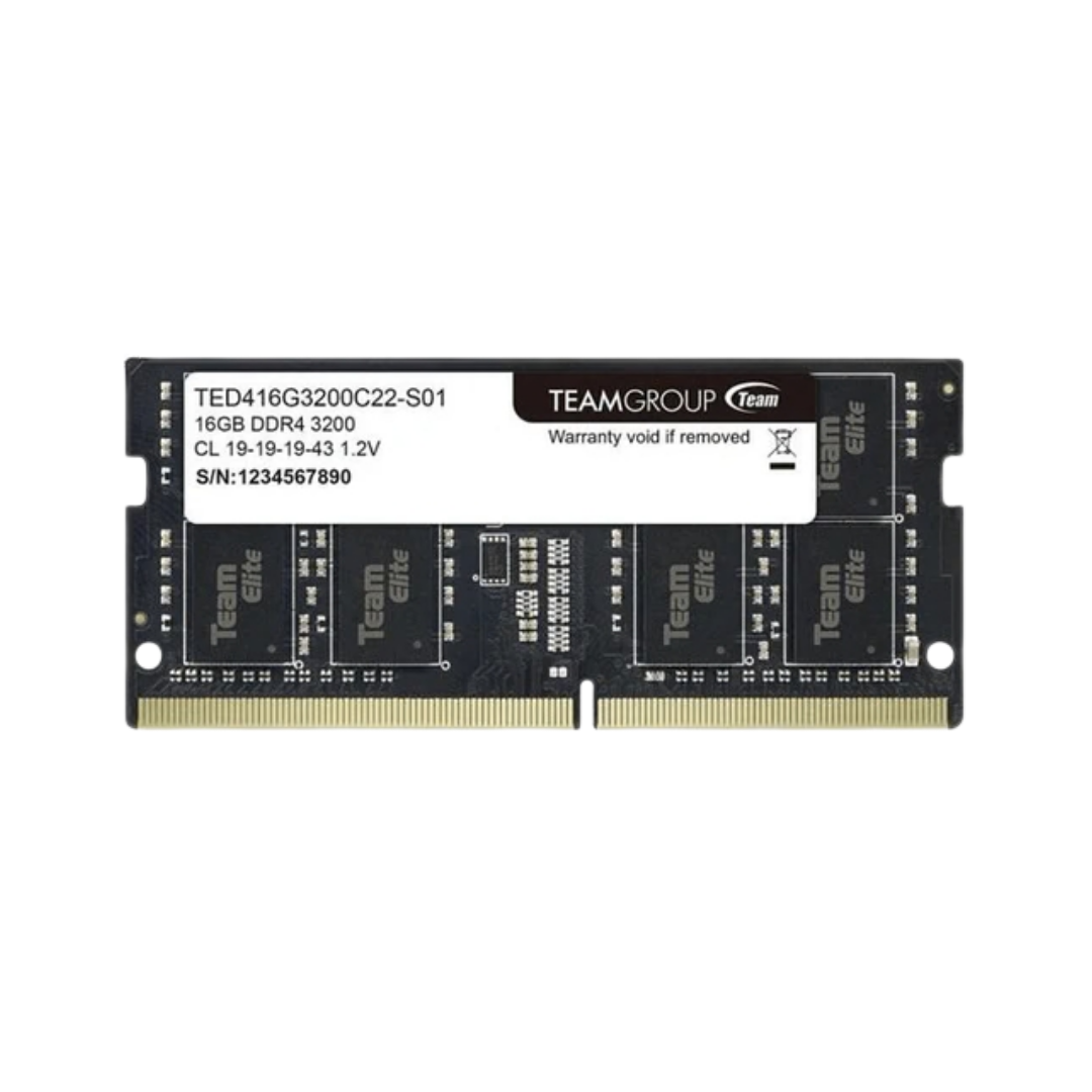 Teamgroup Elite 16GB DDR4 3200MHz SoDimm Memory TED416G3200C22-S01 Teamgroup Elite 16GB DDR4 3200MHz SoDimm Memory TED416G3200C22-S01