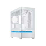 Asus Prime AP202 White Air Floating mATX Curved Glass Panel Panoramic PC Case