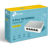 TP-Link TL-SF1005D 5-Port 10/100Mbps Plug and Play Green Ethernet Technology Desktop Switch