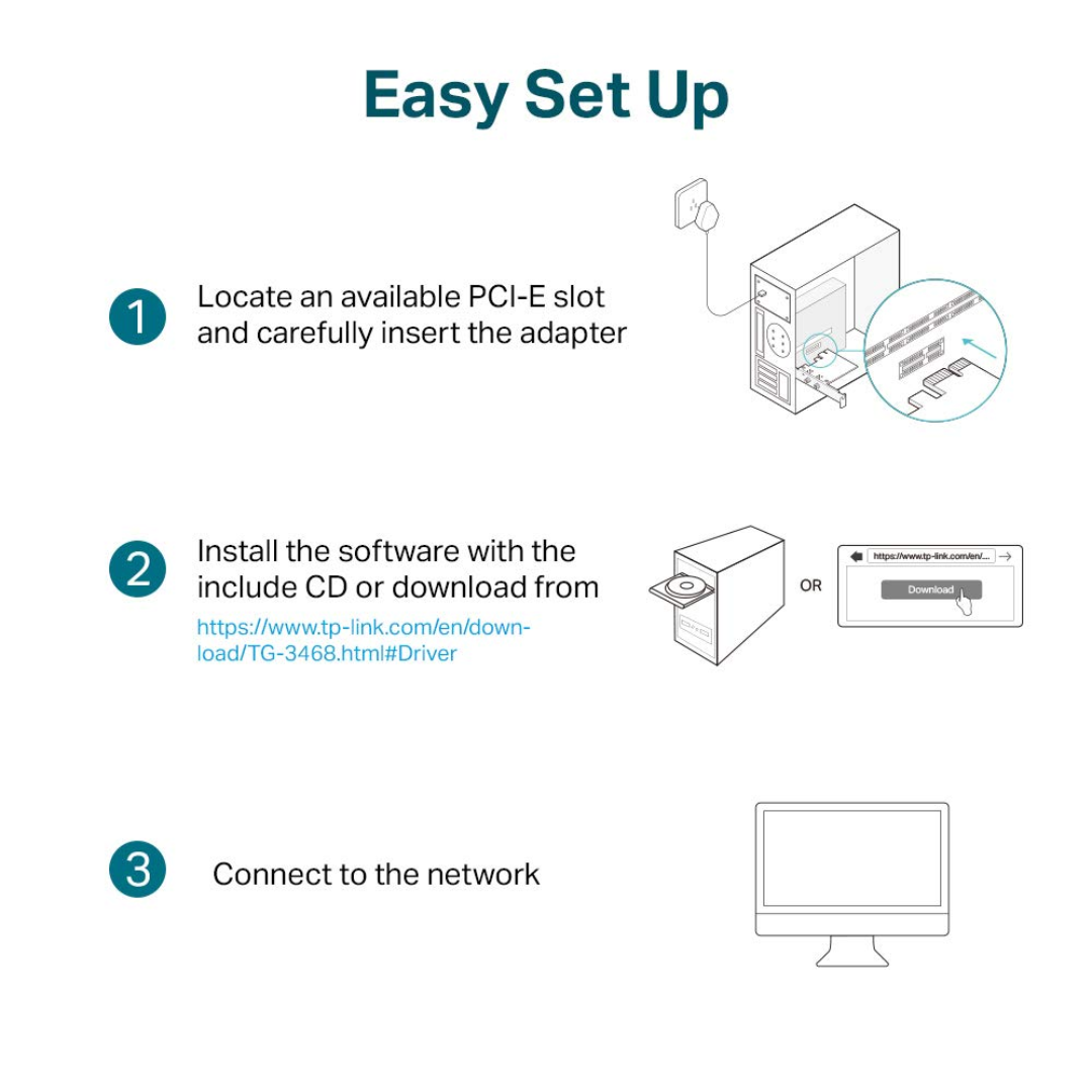 TPLink TG-3468 Gigabit PCI Express Network Adapter