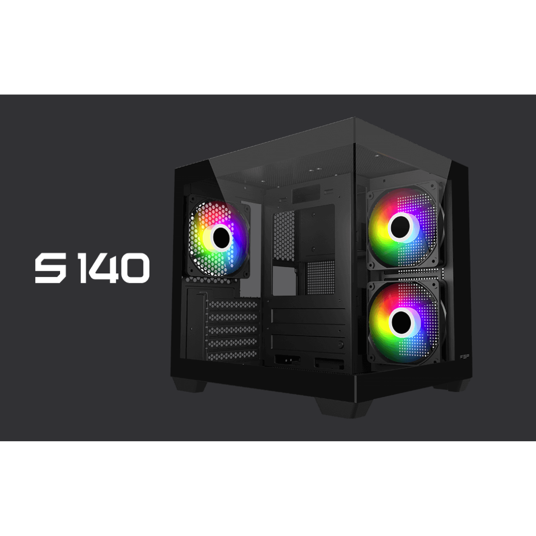 FSP S140-BA aRGB Black mATX Gaming PC Case