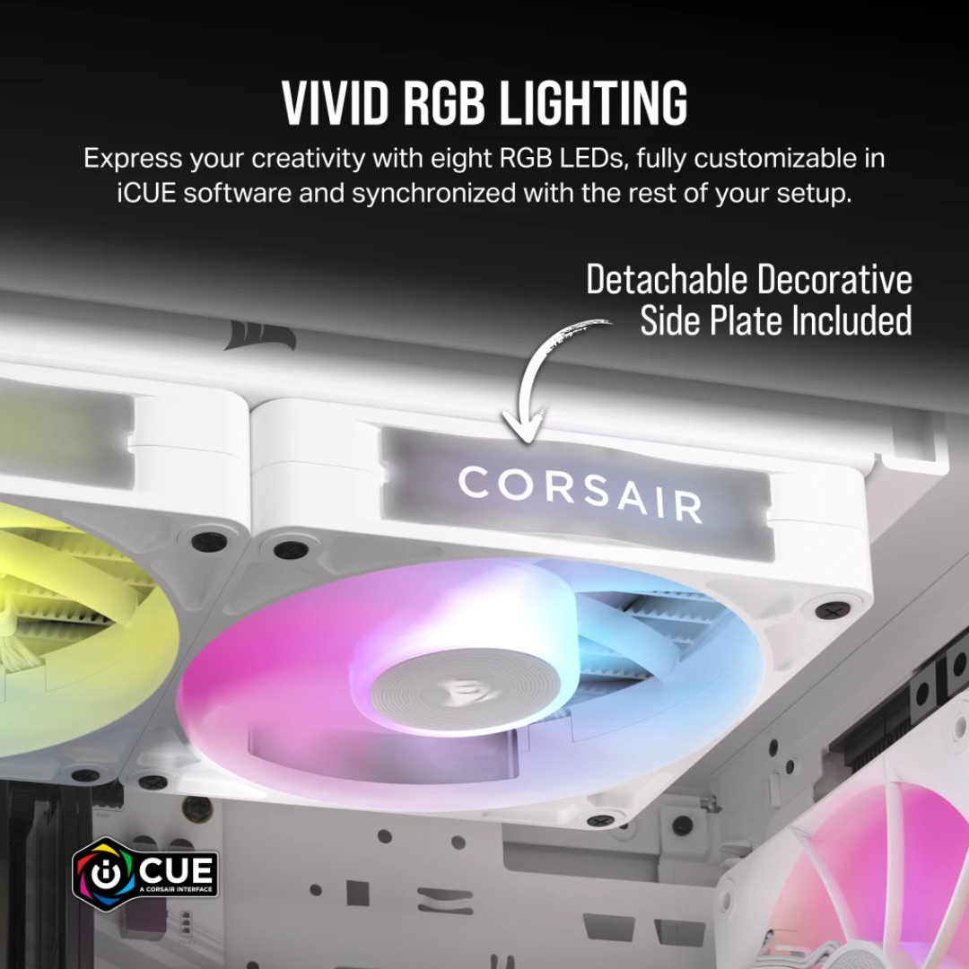 Corsair iCue Link RX120 RGB 120mm White PWM Single Fan Expansion CO-9051021-WW