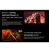 AOC 24G11ZE 24" IPS 240Hz 1920X1080 FHD/FS 0.3ms HDR10 ADAPTIVE SYNC Gaming Monitor HDMI2.0 DP