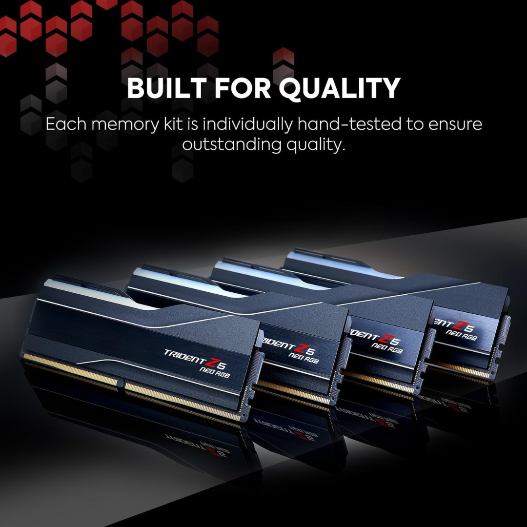GSkill Trident Z5 Neo RGB 32GB 2x16GB DDR5 6000 MT/s CL26-36-36-96 1.45V AMD EXPO Desktop Memory F5-6000J2636H16GX2-TZ5NR