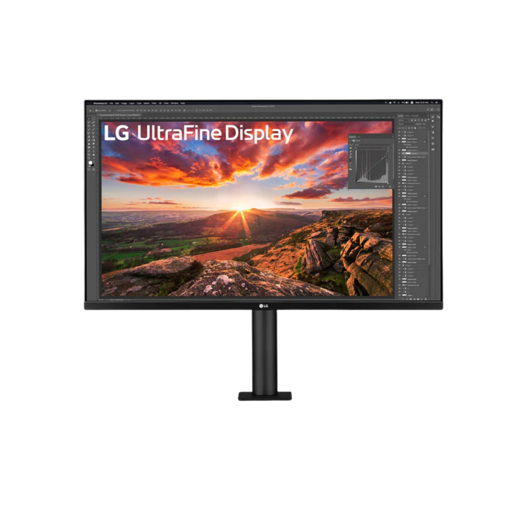 LG 32UN880K-B 31.5" IPS 60Hz 4K UHD 3840x2160 5ms GTG Ergo USB-C Monitor With C-Clamp, Tilt, Height, Swivel, Pivot Adjustment