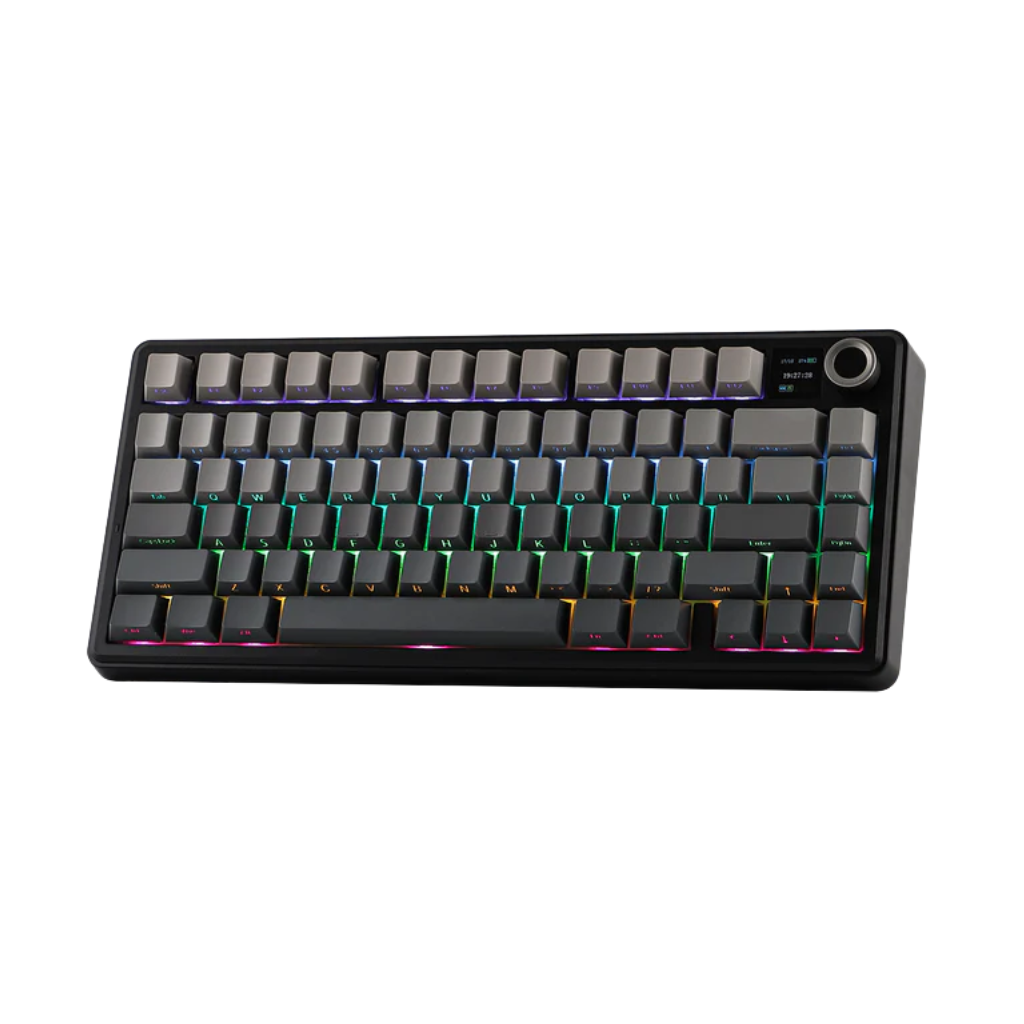 Aula F75 Max Wireless RGB Gradient Gray Reaper Switch Mechanical Keyboard with TFT screen and Knob