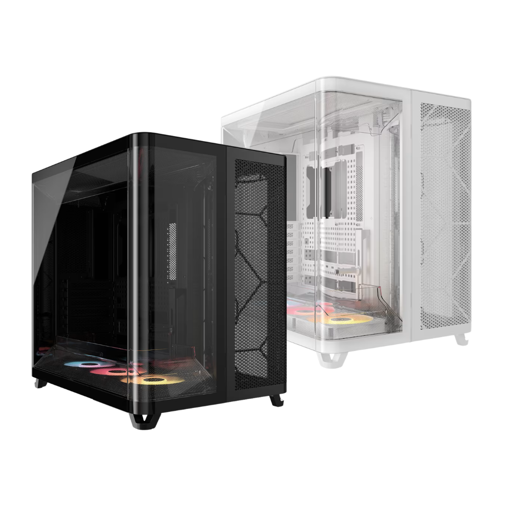 Corsair AIR 5400 RS-R ARGB TG Triple Chamber Mid-Tower PC Case ( Black CC-9011318-WW | White CS-CC-9011319-WW )