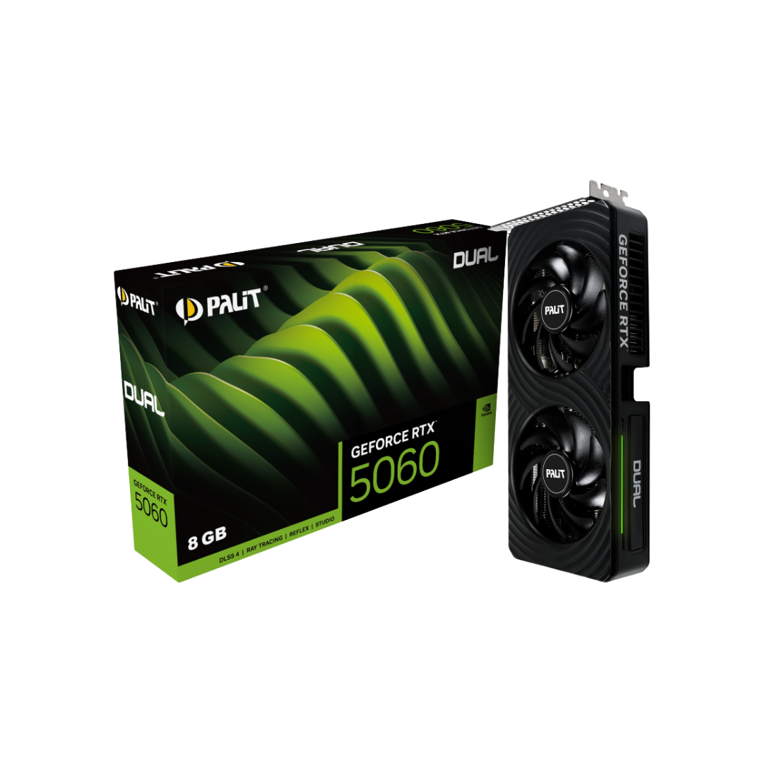 Palit RTX 5060 Dual 8GB GDDR7 Graphics Card NE75060019P1-GB2063D
