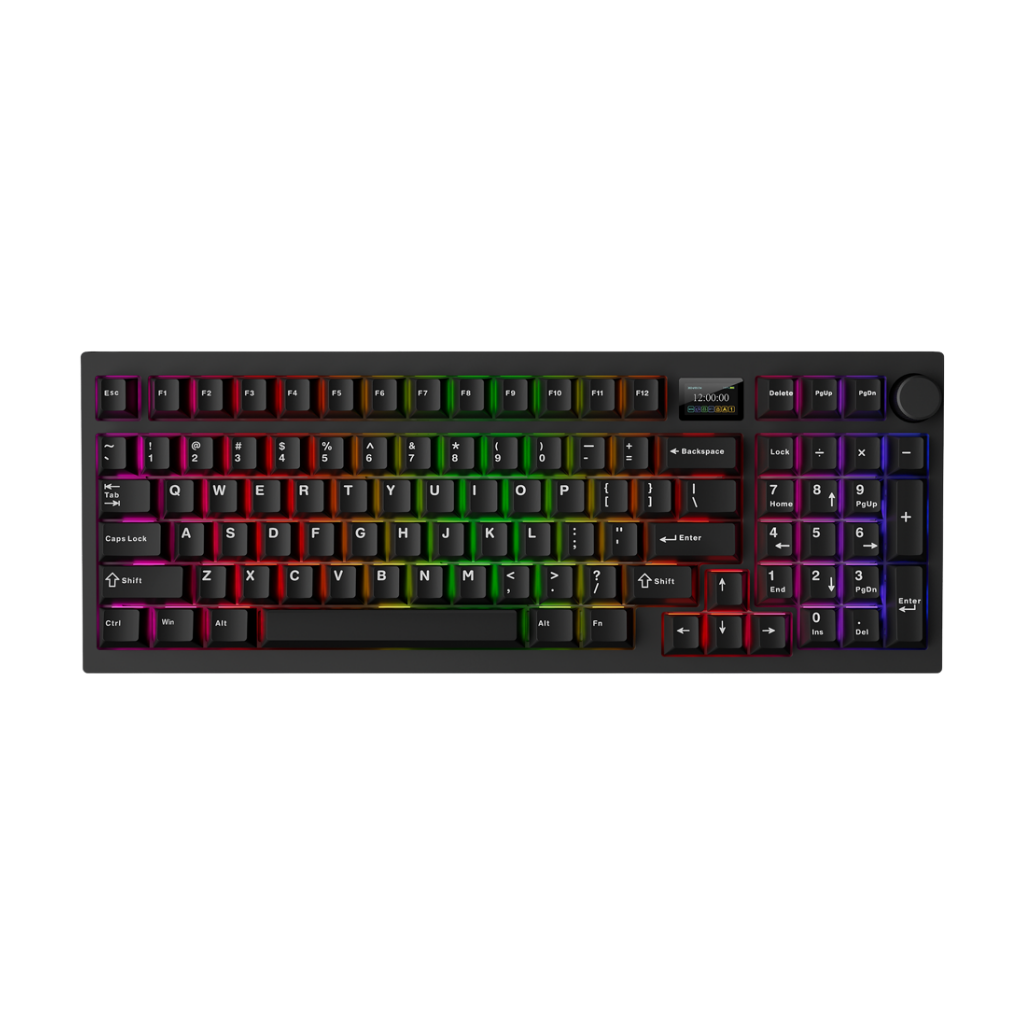 Tecware Spectre Evo 96 BLACK LCD 3-Mode Gaming Keyboard ( Switch: Purple Tactile | Blue Linear )