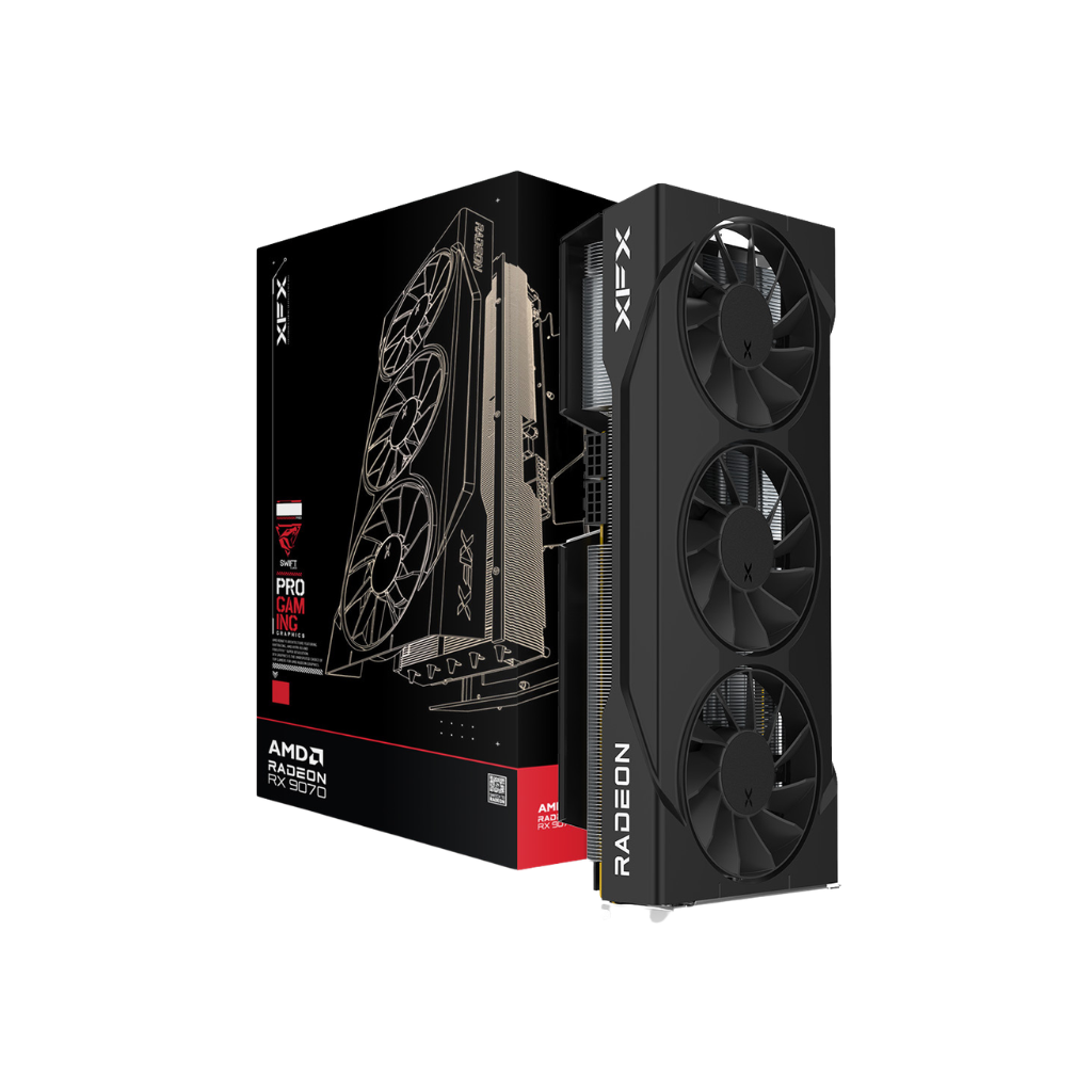 XFX Swift RX 9070 GRE 12GB BLACK GDDR6 Triple Fan RX-97GRE29B7 Graphics Card