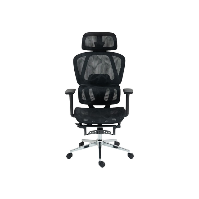 InPlay EF100-B V2 Black Ergonomic Computer Chair with Footrest