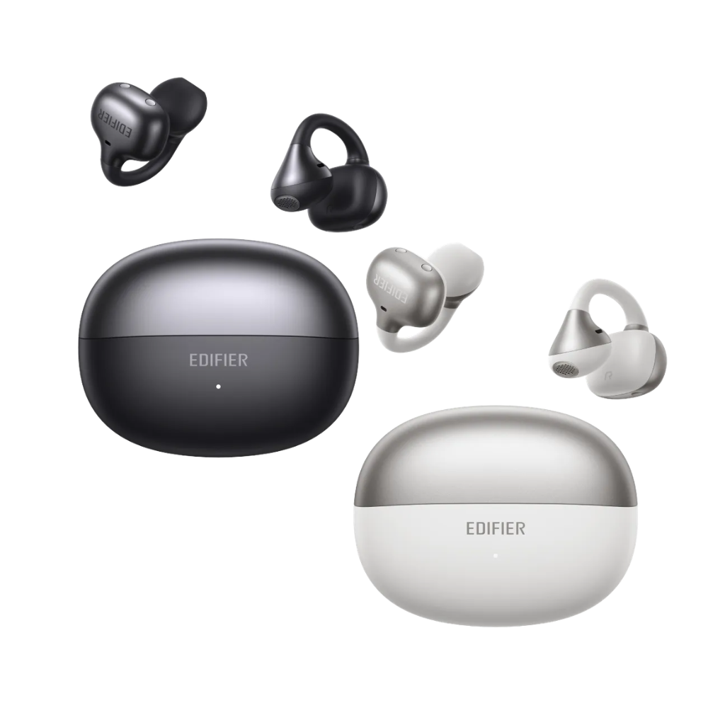 Edifier Comfo Bass Open-Ear True Wireless Earbuds (Lunar Silver/Space Black)