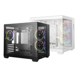 DeepCool CG330 3F Panoramic Glass Panel Dual Chamber M-ATX PC Case (Black R-CG330-BKNGM3-G | White R-CG330-WHNGM3-G)