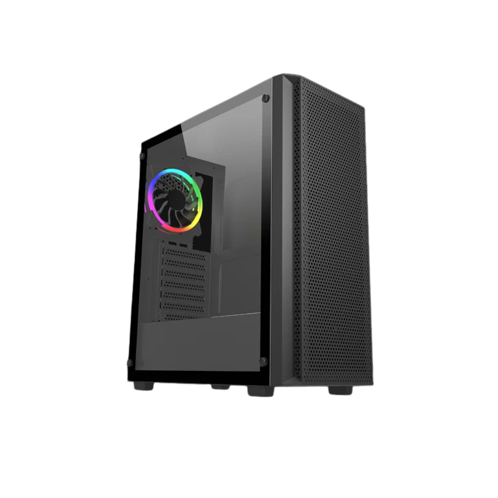 Trendsonic Breeze BR15A Mesh Front/TG Side Panel ATX PC Case with 4x120mm Fan