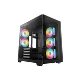 DeepCool CG590U 5F Panoramic Seamless Single-Curve Glass ATX PC Case Black R-CG590U-BKAGA5-G