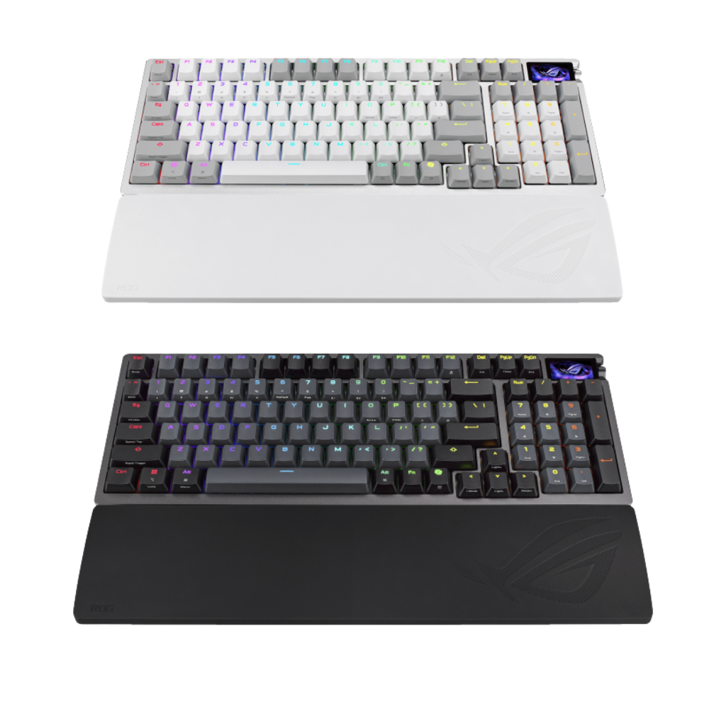 Asus ROG Azoth 96HE 96% Wireless Analog Gaming Keyboard M902 ROG HFX V2 Magnetic Switch (Black/White)