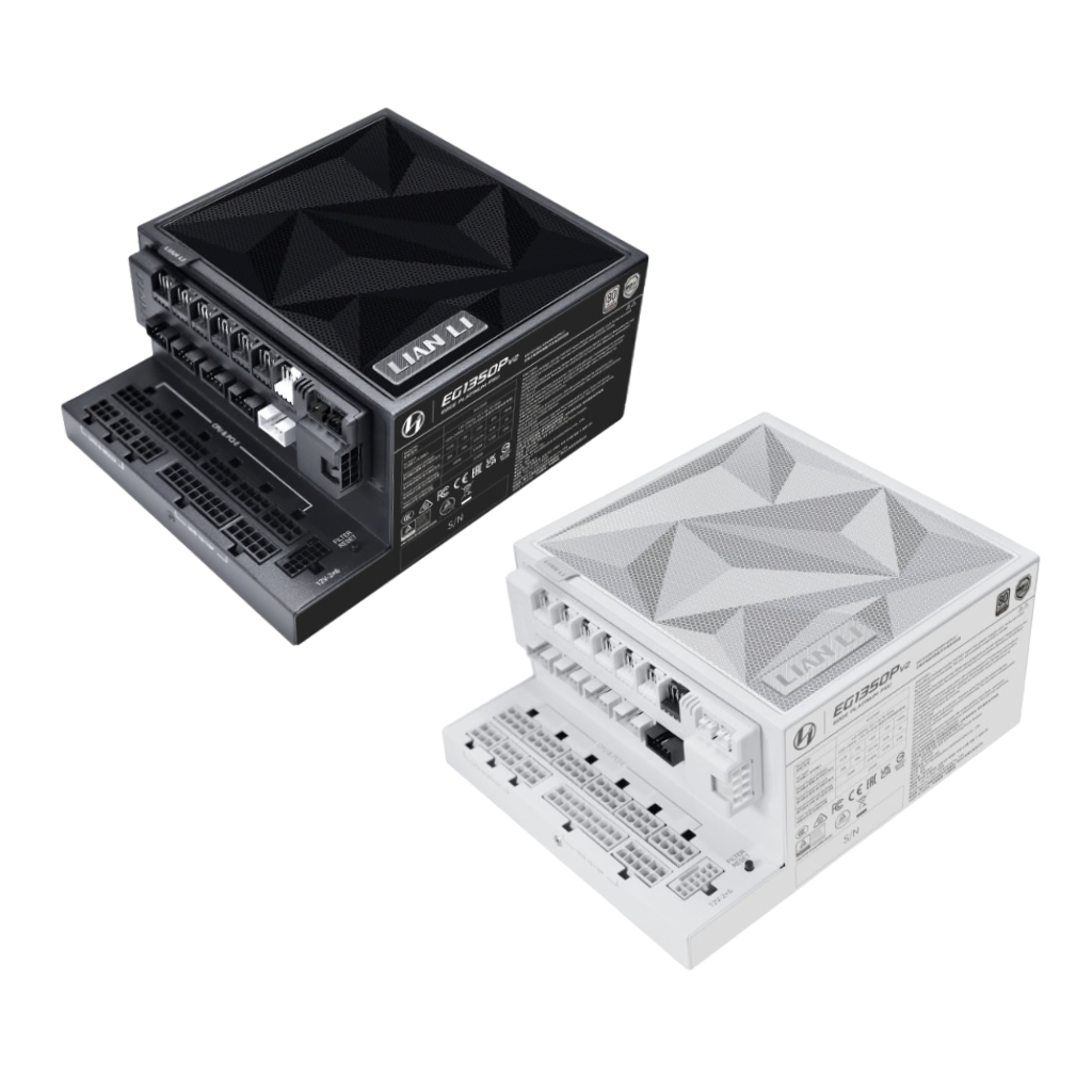 Lian Li EG1350P Edge V2 PLATINUM 1350W ATX 3.1 PCIe 5.1 Power Supply (Black G9P.EG1350P.BH00.US | White G9P.EG1350P.WH00.US)
