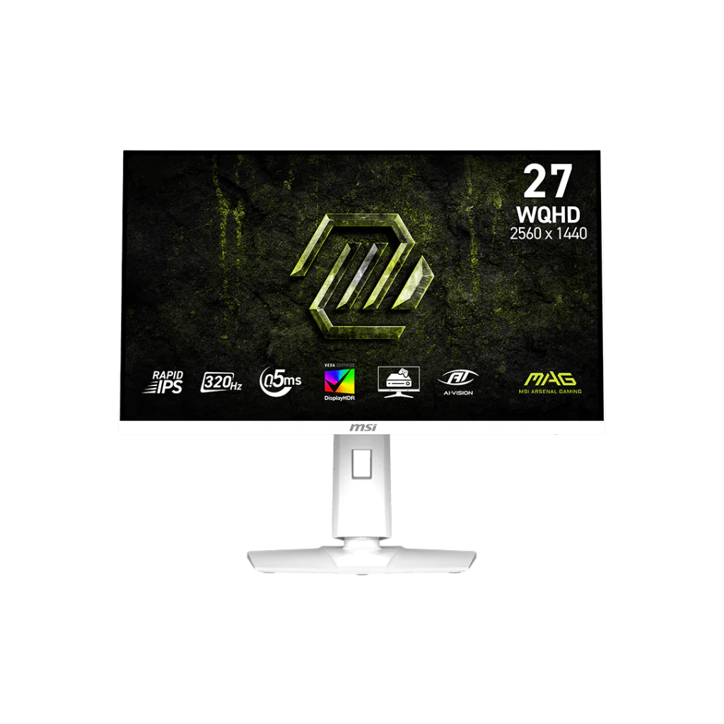 MSI MAG 274QRFW X32 27" IPS 320Hz WQHD 2560x1440 0.5ms GTG Rapid WHITE Gaming Monitor with Tilt/ Height/ Swivel & Pivot Adjustment
