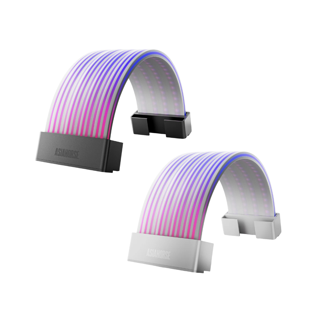 Asiahorse Aurora Learn ARGB 3*8PIN PSU Cable Cover (Black | White)