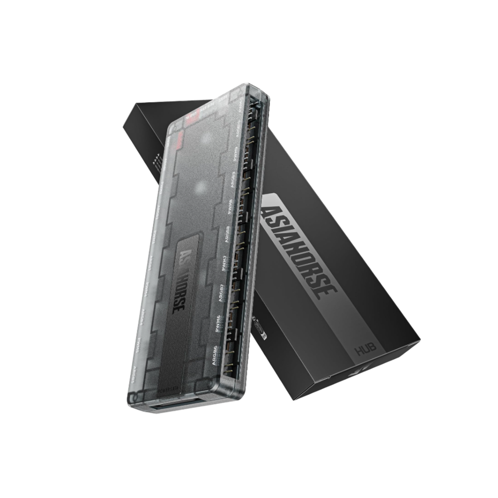 Asiahorse Umbra ARGB PWM 10-Port Fan Hub with Software
