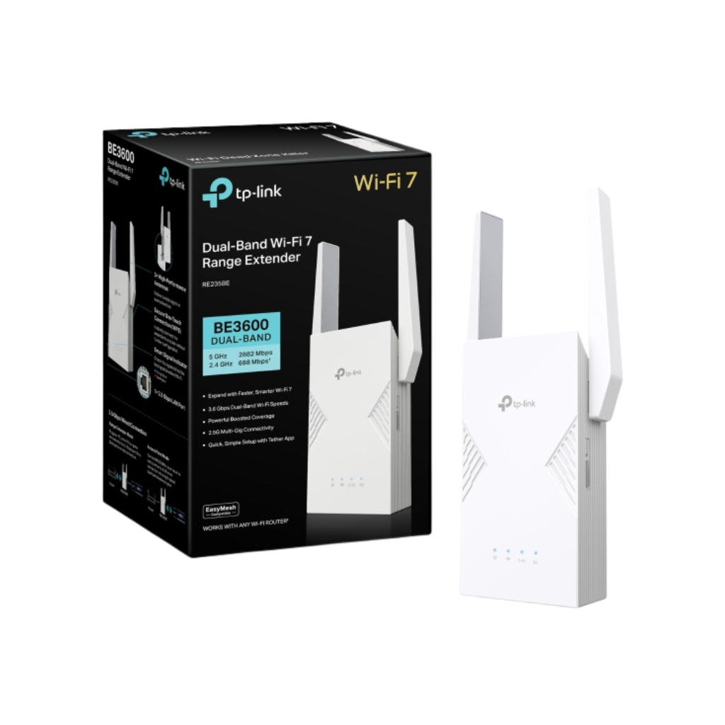 TP-Link RE235BE BE3600 3.6 Gbps Dual-Band Wi-Fi 7 EasyMesh Compatible Range Extender App