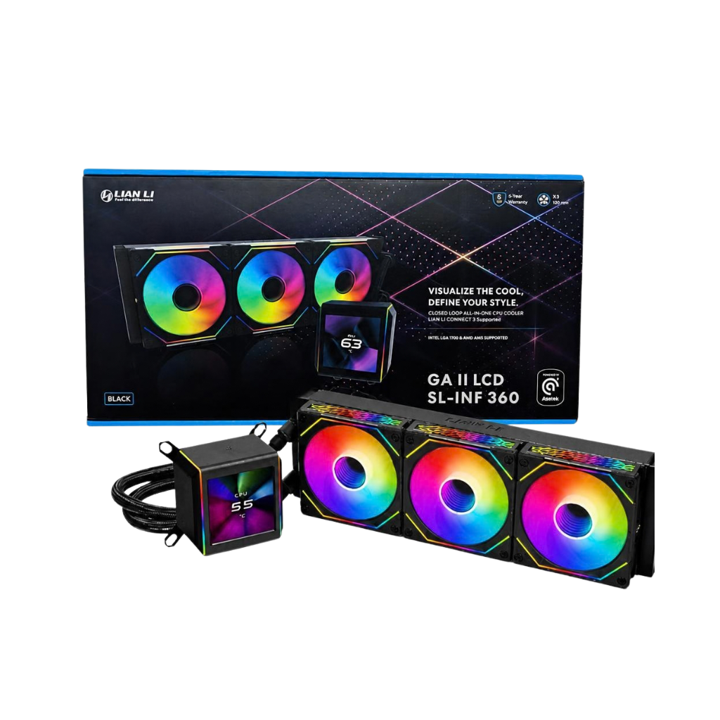Lian Li Galahad II LCD 360mm Black SL Infinity GA2ALCD36INB Liquid / Water Cooling