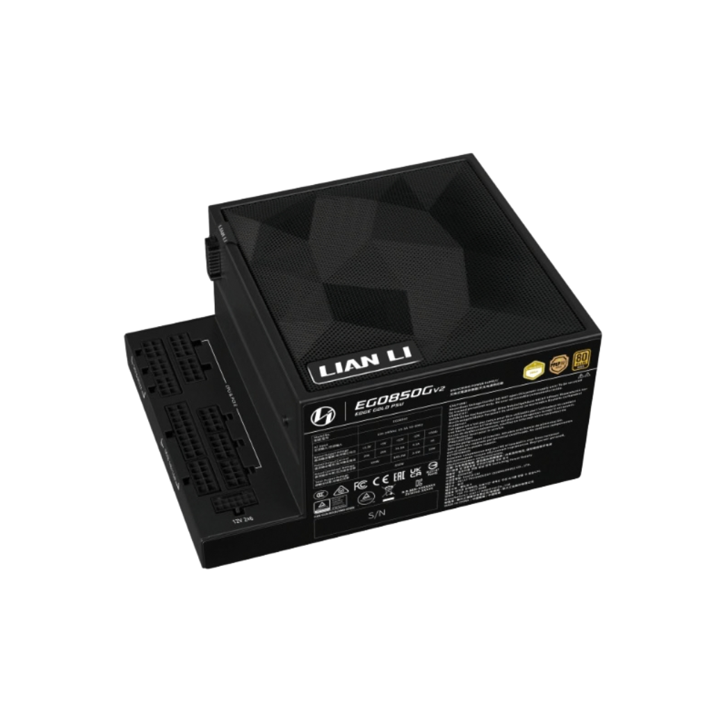 Lian Li EG0850C Edge V2 GOLD 850W ATX 3.1 PCIe 5.1 Power Supply Black G9P.EG0850C.B000.US