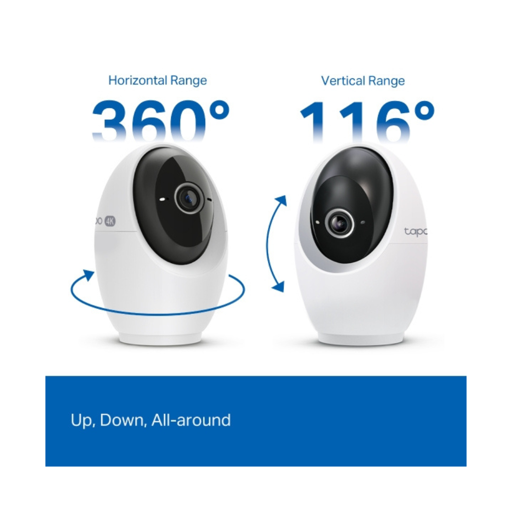 TP-Link Tapo C260 4K 8MP Ultra HD Indoor 360 degrees Pan/Tilt AI Security Cctv IP Wireless WiFi Sale Camera Night Vision Connect to Cellphone with Mic and Speaker