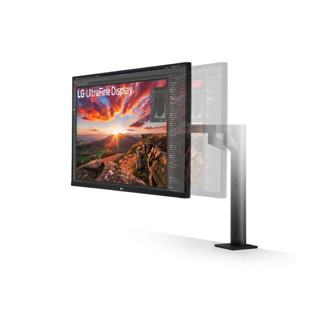 LG 32UN880K-B 31.5" IPS 60Hz 4K UHD 3840x2160 5ms GTG Ergo USB-C Monitor With C-Clamp, Tilt, Height, Swivel, Pivot Adjustment