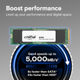 Crucial E100 Plus M.2 1TB NVMe Gen4 SSD CT1000E100SSD8
