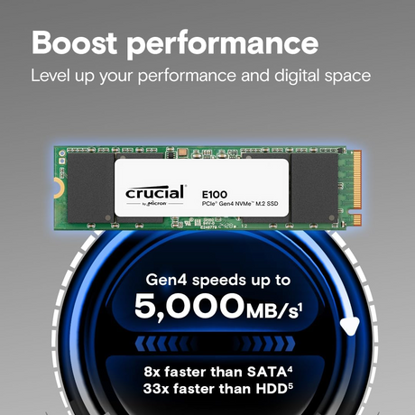 Crucial E100 Plus M.2 1TB NVMe Gen4 SSD CT1000E100SSD8