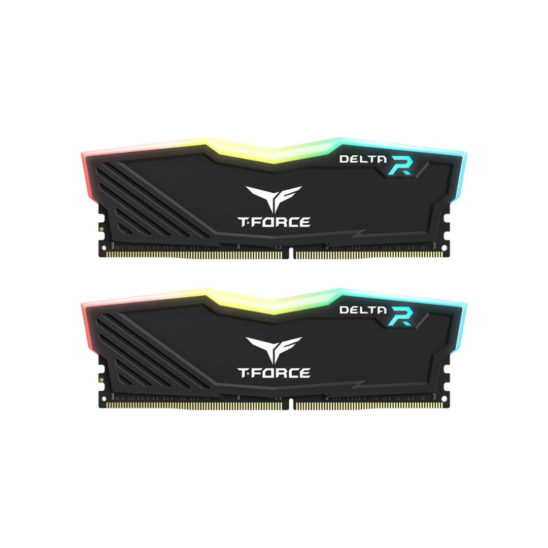 T-Force Delta RGB 32GB 16GBx2 DDR4 3200 CL16 Black TF3D432G3200HC16CDC01