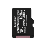 Kingston SDCS3/128GB Canvas Select Plus 128GB 100mb/s MicroSD Memory Card with Android A1 Performance Class