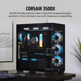 Corsair 3500X TG Mid-Tower PC Case ( Black CC-9011276-WW | White CC-9011277-WW )