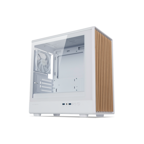 Tecware Timber M High Airflow White TG mATX Case w/ 4x120mm Fan